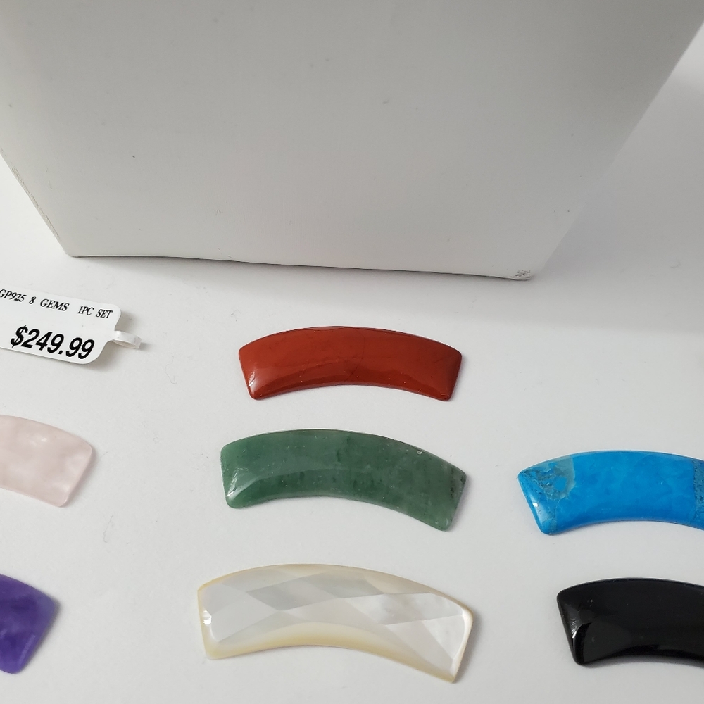 Sterling Silver 925 Interchangeable Gemstone Slid… - image 4